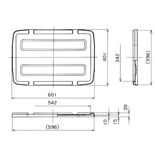 ＹＡＺＡＫＩ　ポリテナーＰＴ−１８Ｄ，２８Ｃ，３６Ｃ用蓋　ブルー　PT-18DL ST B10　1 枚