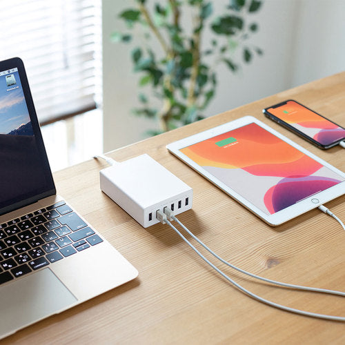 SANWA USB Charger White ACA-IP67W 1 unit