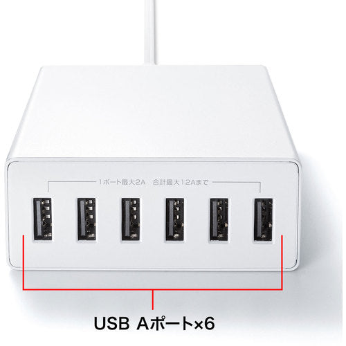 SANWA USB Charger White ACA-IP67W 1 unit