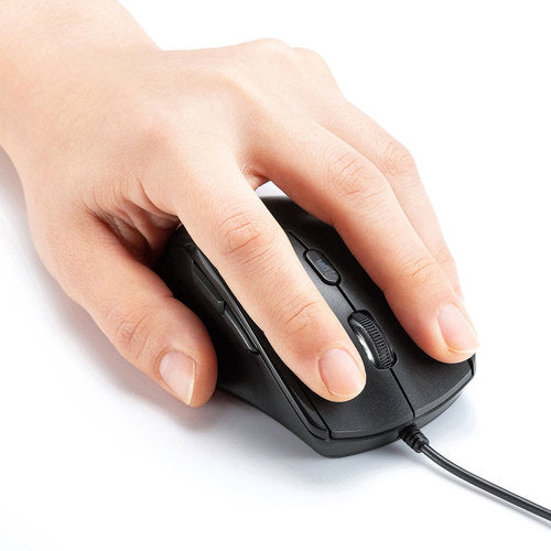 SANWA 조용한 유선 왼손용 마우스 MA-BL165BK 1대