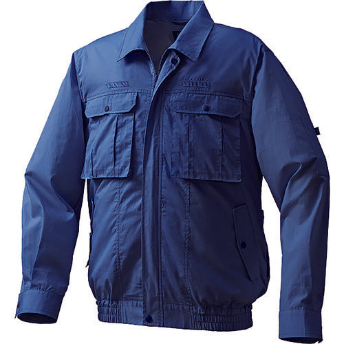 Air-conditioned clothing, cooling jacket, cotton/polyester blend, full harness specification, air-conditioned clothing with underarm gusset [R-ue] KU91930, clothing only, navy, 4L, KU91930-C03-S6, 1 unit