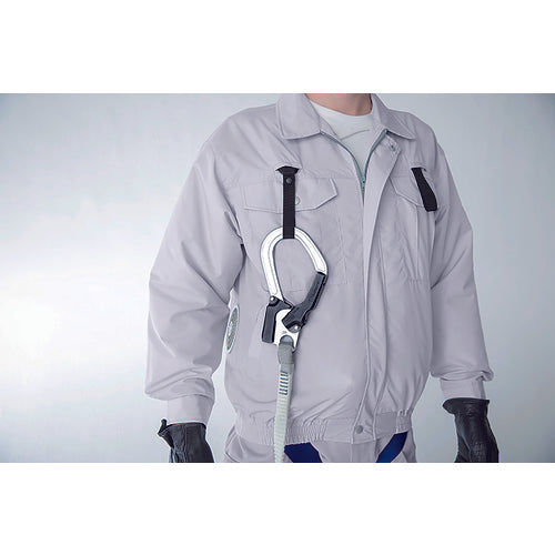 Air-conditioned clothing, cooling jacket, cotton/polyester blend, full harness specification, air-conditioned clothing with underarm gusset [R-ue] KU91930, clothing only, navy, 4L, KU91930-C03-S6, 1 unit