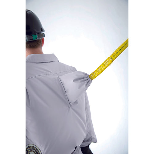 Air-conditioned clothing, cooling jacket, cotton/polyester blend, full harness specification, air-conditioned clothing with underarm gusset [R-ue] KU91930, clothing only, silver, L, KU91930-C06-S3, 1 unit