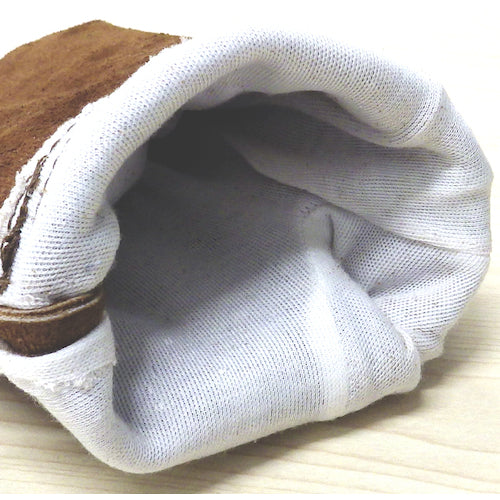 シモン　牛床革袖長オイル加工手袋（袖なしタイプ）　裏地付　ＣＳ−９００　茶　フリー　CS-900　1 双