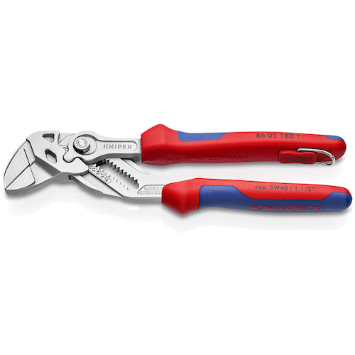 KNIPEX Pliers Wrench with Anti-drop Ring 180mm 8605-180TBK 1 Piece