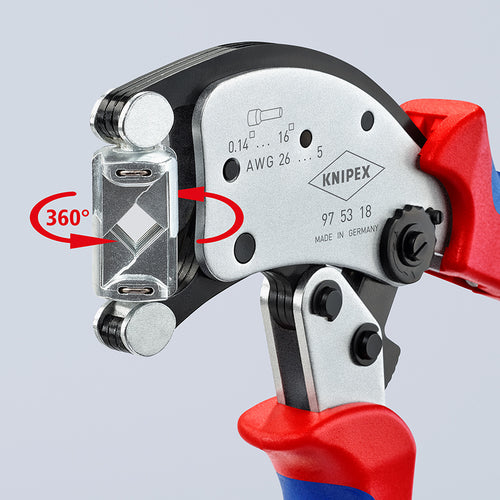 KNIPEX 멀티 어저스트 와이어 엔드 압착 펜치 9753-18 1 丁