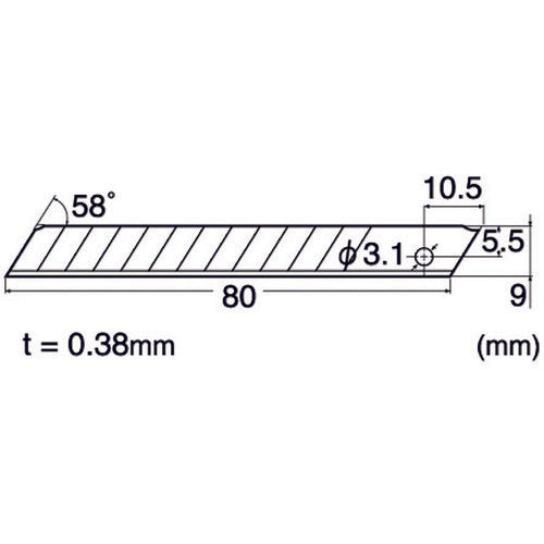 NT A형 커터 스테인리스 교환 칼날 BA-50SS 1 PK