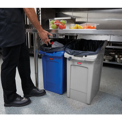 Rubbermaid [Sold out and discontinued] Slim Jim Undercounter 87L Blue RM2026725BL 1 unit