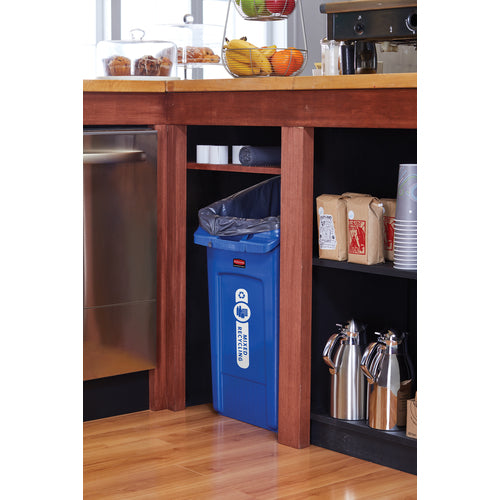 Rubbermaid [Sold out and discontinued] Slim Jim Undercounter 87L Blue RM2026725BL 1 unit