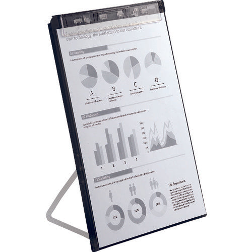 ＬＩＨＩＴ　クリップボード（スタンド付）　黒　幅２２６×高さ３１９ｍｍ　A5167-24　1 枚