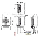 SUGATSUNE (160029078) H360-C26-26T 랩콘 탑재 올림피아 슬라이드 힌지 후문용 H360-C26-26T 1개