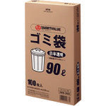 JTX 365369) 쓰레기 봉투 LDD 백반투명 90L100장 N115J90 N115J-90 1상자