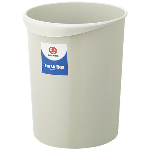 JTX 830381) Round trash can with handle, 11.8L, gray, N152JG N152J-G 1 unit