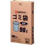 JTX 354169) Garbage Bags LDD Transparent 90L 100 Pieces N044J90 N044J-90 1 Box