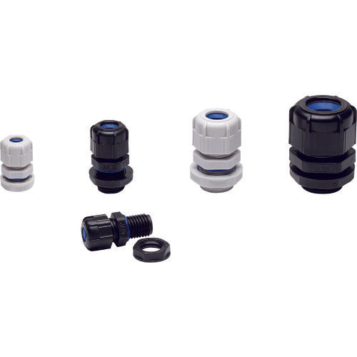 Takachi Weatherproof M-Thread Cable Gland Black RMW25L-17B 1 pc