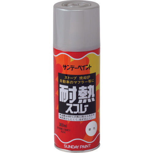 サンデーペイント　耐熱スプレー　シルバー　３００Ｍ　27711　1 本