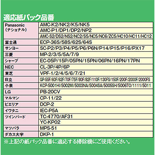 JTX 298178) Vacuum cleaner paper pack 5 sheets N025J N025J 1 PK
