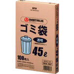 JTX 354167) Garbage Bags LDD Transparent 45L 100 Pieces N044J45 N044J-45 1 Box