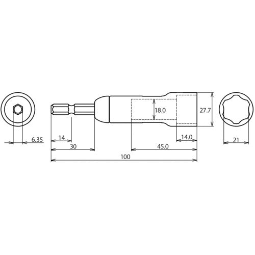 エビ　ストロック　スタンダードソケット　高耐久タイプ　サーフェイス　対辺２１ｍｍ　DSX21SF　1 個