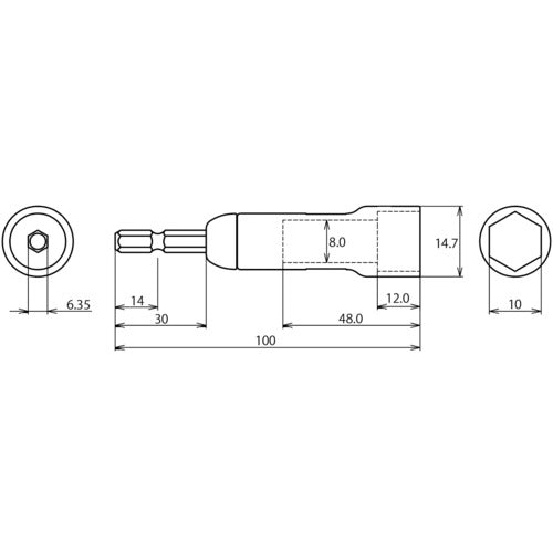 エビ　ストロック　スタンダードソケット　高耐久タイプ　６角　対辺１０ｍｍ　DSX10S　1 個