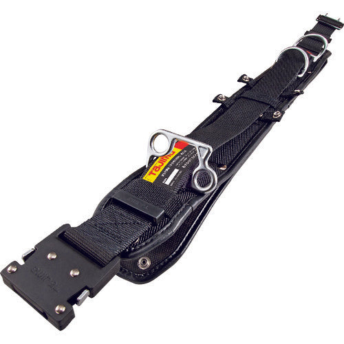 タジマ　ワークポジショニング用胴当てベルトフラット　アルミワンタッチバックル黒　Ｍサイズ　WFXD2-WBM　1 本