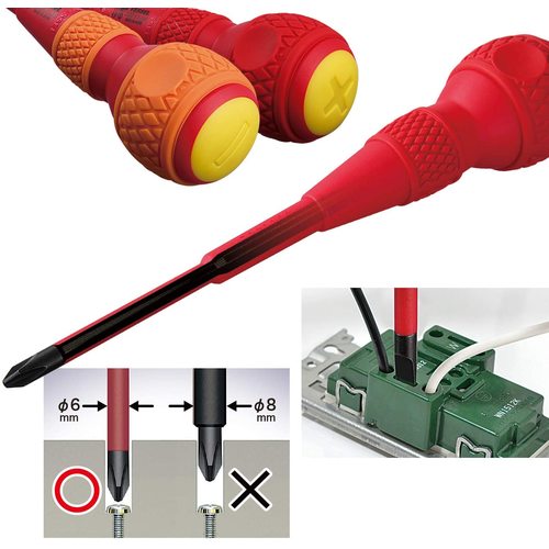 VESSEL Ball Grip Insulated Driver 200 + 2x100 200-2-100 1 piece