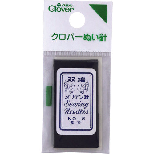 クロバー　Ｎ−メリケン針（長針）、Ｎｏ．８　12-247　1 袋