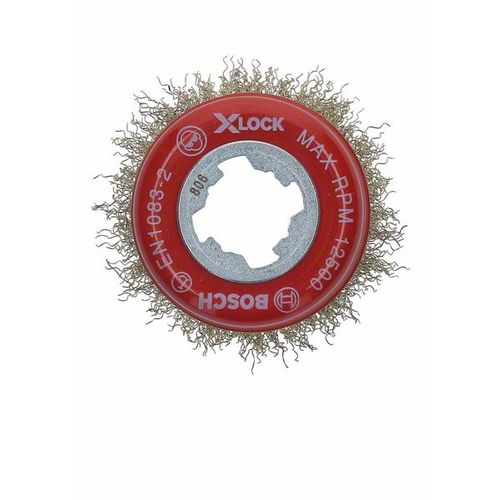 ボッシュ　Ｘ−ＬＯＣＫカップワイヤーブラシ７５Φ真鍮０．３ｍｍストレート　2608620730　1 個