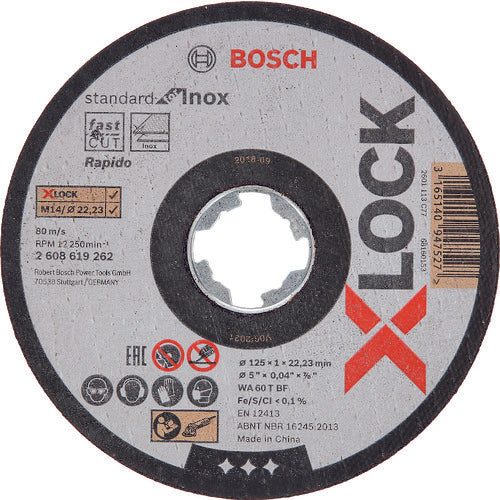 Bosch X-LOCK Cutting Wheel 125x1.0 Stainless Steel 2608619262 25 pieces
