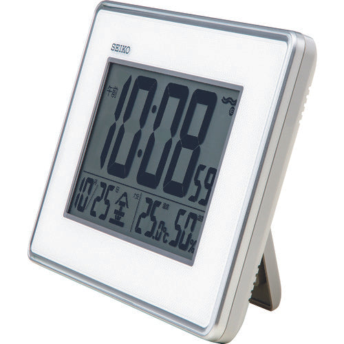 SEIKO 고정밀 온도 습도 표시가있는 전파 시계 SQ443S 1 개