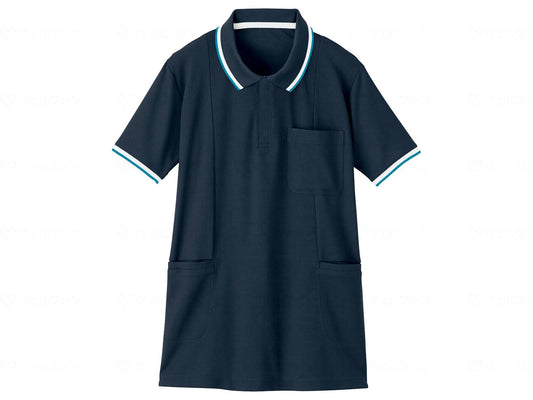 Jichodo WHISEL Short Sleeve Long Polo Shirt WH90338 Navy 3L