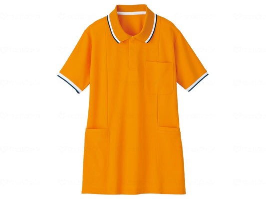 Jichodo WHISEL Short Sleeve Long Polo Shirt WH90338 Orange S