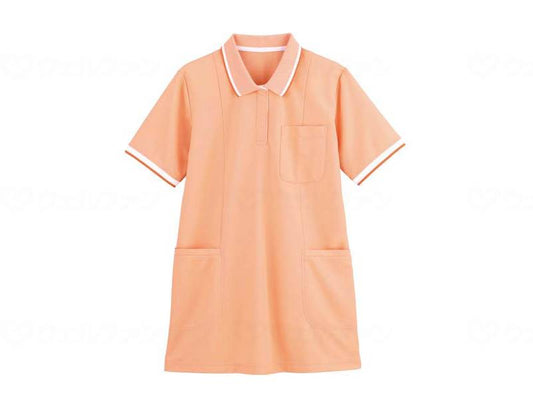 Jichodo WHISEL Short Sleeve Long Polo Shirt WH90338 Coral Orange L