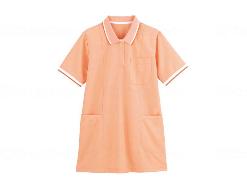 Jichodo WHISEL Short Sleeve Long Polo Shirt WH90338 Coral Orange 3L