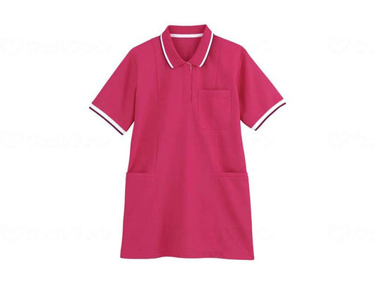Jichodo WHISEL Short Sleeve Long Polo Shirt WH90338 Rose LL