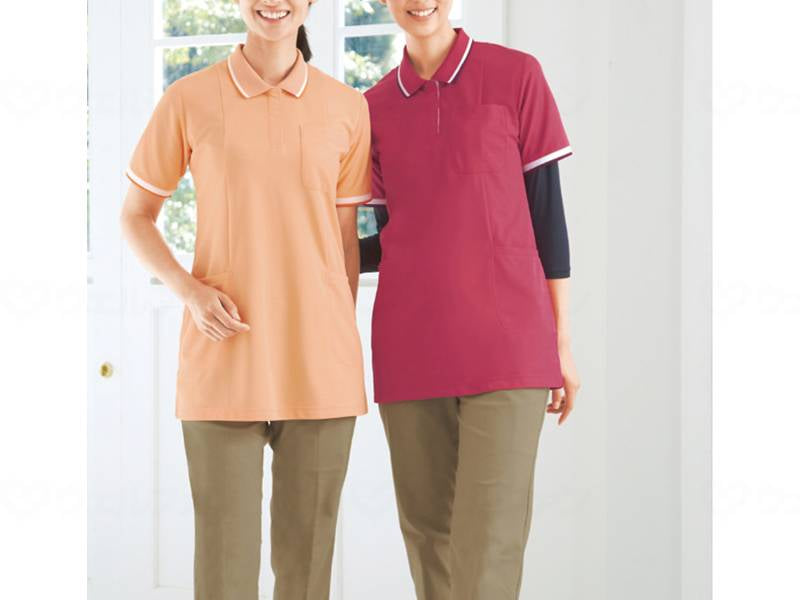 Jichodo WHISEL Short Sleeve Long Polo Shirt WH90338 Pink 4L