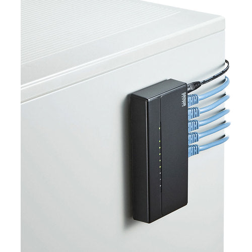 SANWA 스위칭 허브(8포트·마그넷 첨부) LAN-SWHP801BK 1개