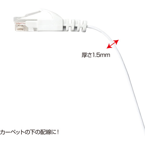 ＳＡＮＷＡ　カテゴリ６フラットＬＡＮケーブル　LA-FL6-005W　1 本