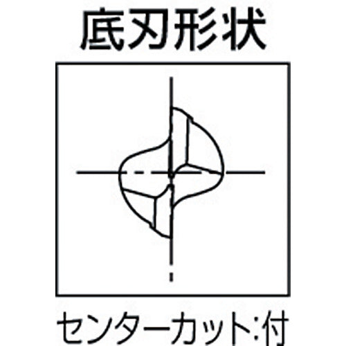 OSG Carbide Square End Mill, 2-blade short, blade diameter 1 mm, blade length 2.5 mm, 84002, MG-EDS-1, 1 piece