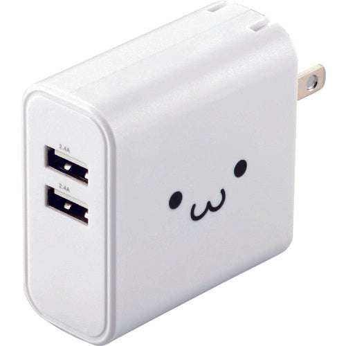 ELECOM AC Charger 24W USB Type-A (female) 2 ports MPA-ACU05WF 1 piece