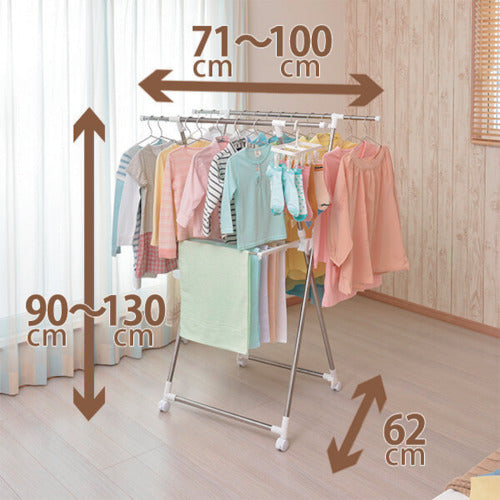 ＴＥＮＭＡ　ＰＯＲＩＳＨ伸縮式室内物干しＸ型コンパクトＰＳ−２３　811000448　1 台