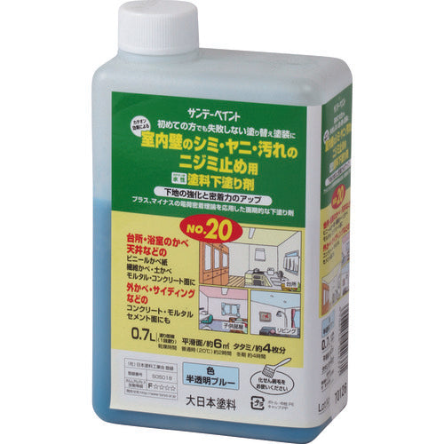 サンデーペイント　水性塗料下塗り剤Ｎｏ．２０　半透明ブルー　７００Ｍ　2132SY　1 個