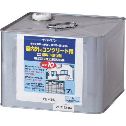 サンデーペイント　水性塗料下塗り剤Ｎｏ．１０　半透明ブルー　７Ｌ　2132SX　1 個