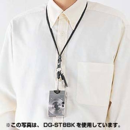 SANWA 넥 스트랩(둥근 끈, 블루) DG-ST8BL 1개