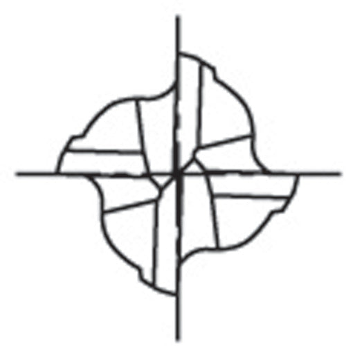 OSG 하이스 스퀘어 엔드밀 XPM 다날 롱 4칼날 날 직경 35mm 날 길이 100mm 생크 직경 32mm 89195 XPM-EML-35 1개