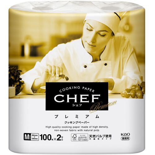 Ｋａｏ　業務用ＣＨＥＦプレミアム　Ｍサイズ　１００枚×２ロール　377029　1 PK