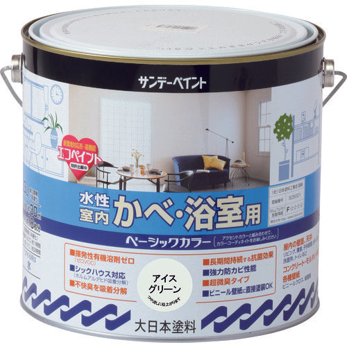 サンデーペイント　水性室内かべ・浴室用ベーシックカラー　ホワイト　３Ｌ　260867　1 個