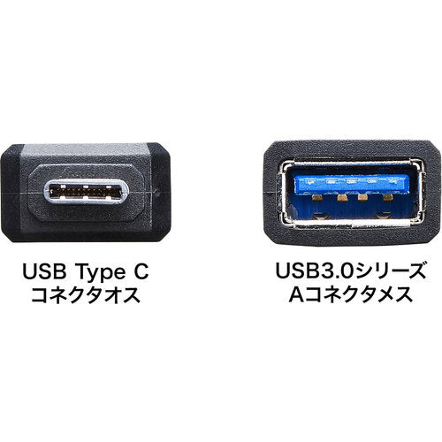 SANWA TypeC-USBA 변환 어댑터 AD-USB28CAF 1개