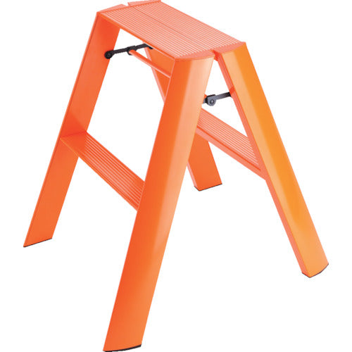 ハセガワ　踏台　ルカーノ　２ステップ　オレンジ（１６７２１）　ML2.0-2(OR)　1 台