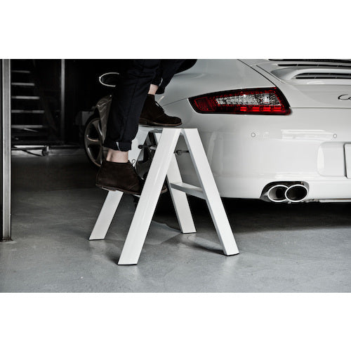 ハセガワ　踏台　ルカーノ　２ステップ　ホワイト（１７０１９）　ML2.0-2(WH)　1 台